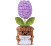 Aruigu Pocket Hug - Tulipe positive avec carte allemande - Cadeau d'encouragement positif pour le rétablissement et la rentrée des classes - Cadeau de fête des mères