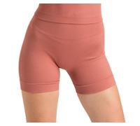 Aruki Short de Cycliste sans Couture pour Femmes à Taille Haute - Short d'Entraînement en Tissu Doux avec Contrôle du Ventre pour Gym, Cyclisme, Yoga, Pilates et Sport - Mahogany - Small