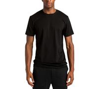 Aruki T-Shirt pour Hommes - Tee-Shirt à Manches Courtes à Col Ras du Cou en Coton Basique, à la Coupe Décontractée pour Course, Gym, Séances d'entraînement, Détente - Jet Black - Medium