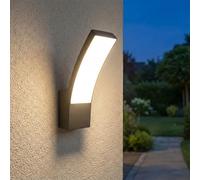 Arum Applique Murale LED Extérieure THALI 12W - Puissante 1260 Lumens - Fonte d'Aluminium Gris Anthracite - Étanche IP54 - Éclairage Design pour Façade, Terrasse et Jardin (220V)
