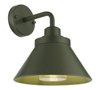 Arum LIGHTING - Applique Murale Extérieure NARA Couleur Vert Kaki, Style Industriel et Vintage, Fonte d'Aluminium et Verre, Culot E27, Étanche IP44, Luminaire Façade (Sans Ampoule)