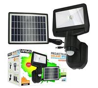 Arum LIGHTING - Projecteur LED Solaire ESTEBAN Noir, Détecteur de Mouvement, 850 Lm (Eq. 70W), Panneau Déporté Câble 3m, Éclairage Extérieur Puissant Blanc Froid, Étanche IP44 Jardin, Garage