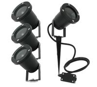 Arum Spots Extérieurs Nus à Piquer pour LED GU10 Éclairage de Jardin (4 Spots)