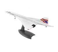 AruMinna British Airways Concorde Supersonic Avion de passagers à l'échelle 1:200, modèle d'avion à affichage statique haute simulation pour collection d'aviation, décoration d'intérieur et