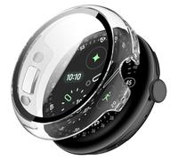 AruMinna Protection intégrale ultra fine compatible avec Google Pixel Watch 4 45 mm avec protection d'écran en verre trempé (transparent)