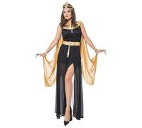 AruMinna Robe de déesse romaine antique - Costume de reine égyptienne pour femmes - costume grec pour carnaval, cosplay, costume de Cléopâtre égyptien, toga (A003 noir, L)