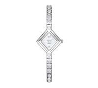 ARUNASC Montre Bracelet Montre à Quartz exquise, Bracelet de Luxe léger, Couleur Diamant, Cadran carré décontracté, est Un Cadeau à la Mode for Les Femmes étanche(Silver White)