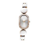 ARUNASO Digitale Montre à Quartz for Femmes, Unique, à la Mode, Cadran Ovale, Bracelet irrégulier, Luxe décontracté, Montre-Bracelet for Dames Montre(Wit)