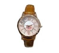 ARUNASO Digitale Montre en Cuir for Femme, Montre-Bracelet Classique for Femme, Chiffres Romains, étanche, à Quartz, Cadeau de Saint-Valentin Montre(Brown)