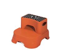 ARUNASO marchepied Marchepieds 2 marches for Enfants, marchepied Double antidérapant for l'apprentissage de la propreté dans la Salle de Bain des Tout-Petits Pliable(Oranje)