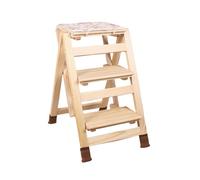 ARUNASO marchepied Tabouret d'escalier à Double Usage, Chaise échelle multifonctionnelle, décoration, Banc Pliant en Bois for Cuisine, Bureau, étude Pliable(Legno)