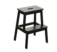 ARUNASO marchepied Tabouret d'escalier en Bois Massif, Double Couche, Haut et Bas, Banc à Langer, échelle d'escalade intérieure for Usage Domestique Pliable(Svart)