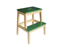 ARUNASO marchepied Tabouret d'escalier en Bois Massif, échelle d'escalade intérieure, Banc à Langer à Double Couche for escalier Haut et Bas, for Usage Domestique Pliable(Wood+Green)