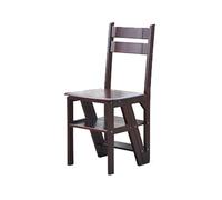 ARUNASO marchepied Tabouret d'escalier Pliant en pin, Banc d'escalade à Double Usage, Facile à Ranger, adapté à Une Utilisation en intérieur ou en Cuisine Pliable(Black Walnut)