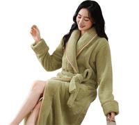 Arunaso peignoir Premium Robes for Women Super Soft Cozy Fleece Womens Robe Plush Long Bathrobe Fleece Nightgown Sleepwear coton(Groen,X-Large)