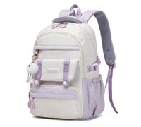 Arunaso sac à dos Sac À Dos Étudiant Scolaire Pour Filles Adolescentes Pour L'école De Grande Capacité etanche(Lila)