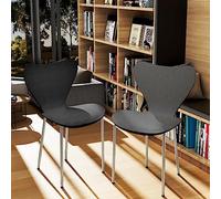 ARunThLana Chaises de Salle à Manger Lot de 2, Chaises de Cuisine, avec Dossier en Plastique, avec Pieds en Métal, pour Cuisine, Salle à Manger, Chambre à Coucher, 45.5x40x82.5cm, Noir