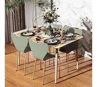 ARunThLana Chaises de Salle à Manger Lot de 4, Chaises de Cuisine, avec Dossier en Plastique, avec Pieds en Métal, pour Cuisine, Salle à Manger, Chambre à Coucher, 45.5x40x82.5cm, Vert