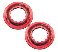 ARUPMN Couvercle Verrouillage Central de Disque vélo, Anneaux de Verrouillage Central pour Frein à Disque, Rotor sur disques de moyeu de Verrouillage Central(Red)