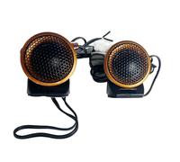 ARUPMN Enceintes de Voiture Parleur Tweeter de Voiture Ensemble de Haut-parleurs modifiés universels pour Voiture avec condensateur, Corne de fièvre Ronde, Film de Soie inférieur pouvant être collé.