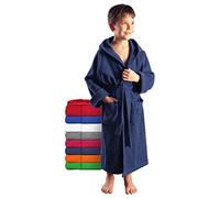 Arus Peignoir de Baine Enfant, Fille, Garçon et Ado, à Capuche, 100% Coton Tissu Éponge Serviette de Bain Ultra Doux et Léger