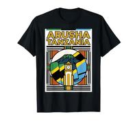 Arusha Tanzania Mont Meru Voyage Monument Monument Design Vintage T-Shirt