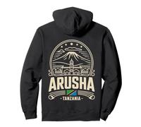 Arusha Tanzanie Emblème de Voyage Crème Sweat à Capuche