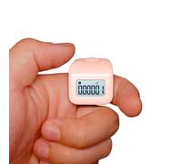 Arvakr Compteur de doigts rechargeable, étanche, silencieux, 6 canaux Tasbih Tally Tally avec LED pour prière tricot, cadeau, rose