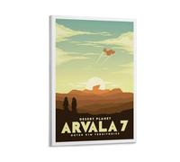 Arvala 7 Poster de voyage vintage Star The Wars sur toile - Décoration murale - Fournitures scolaires - 30 x 45 cm