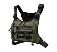 ARVALOLET Sac de cyclisme d'extérieur - Grande capacité - Tendance - Fonctionnel - Sangle réglable - Multifonction - Sac de poitrine - Sac de voyage - Push Sports, vert, 270.00x170.00x50.00mm, Moderne