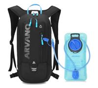 Arvano 6l Sac à Dos VTT, Sac à Dos d'hydratation avec 2l Poche à Eau, Sac à Dos de Vélo Respirant et Léger, pour Course, Cyclisme, Randonnée, Running et des Sport de Plein Air (Noir)