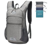 Arvano Sac a Dos Randonnée Léger Sac a Dos Pliable 10L Petit Sac à Dos Voyage pour Homme Femme, Mini Sac à Dos Packable pour Marche Vélo Sports (Gris)