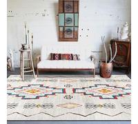 Arvella Rug Tapis Antidérapant Doux pour Chambre et Salon, Lavable en Machine, Parfait pour Salle à Manger, Couloir, Cuisine et Terrasse Style Ethnique Géométrique Rétro Beige 70 x 140 cm