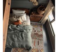 Arvella Rug Tapis Chambre Salon à Poils Courts Doux, Antidérapant, Lavable pour Cuisine, Salle à Manger, Terrasse et Couloir Étroit Rétro Ethnique Floral Beige 120 x 160 cm