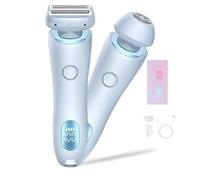Arvenza Shaver, 2025 Upgraded Arvenza Bikini Shaver,Comfort 2 in 1 Electric Lady Trimmer, Wet & Dry Use, Dual Head Bikini Trimmer for Pubic Hair, Underarms, Legs, Arm (Blue * 2 Set)