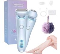 Arvenza Shaver, Arvenza Electric Razor, Glide Pro 3.0 Shaver, Comfort 2 in 1 Electric Lady Razor, with Removable Head, Waterproof Wet & Dry, for Leg, Arm, Underarm (Blue)