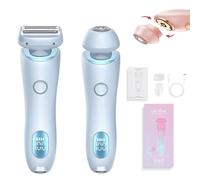 Arvenza Shaver, Arvenza Hair Remover, 2025 New Comfort 2 in 1 Electric Lady Shaver, Portable Waterproof Shaver with Detachable Blade, for Pubic Hair Underarms Legs Arm (Blue)