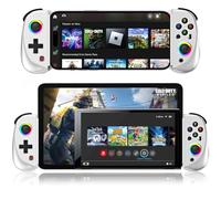 arVin Contrôleur de jeu Mobile pour iPad/Tablette[Dans les 5-10"] Wireless Gamepad pour iOS/Android/Switch, avec joystick à Effet Hall RGB, Support Streaming/Cloud Gaming (Blanc)