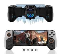 arVin Manette de jeu sans fil pour iPhone/Android/Switch/PC, manette de jeu Bluetooth avec lumières RVB 7 couleurs/touches programmables/ventilateur de refroidissement/moteur à vibration - Direct Play