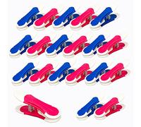 ARVO Lot de 20 pinces à linge douces pour corde à linge, épingles, pinces à linge de couleur bleue et rose, pinces à linge pour la maison, taille moyenne 9 x 3 x 4 cm