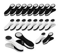 ARVO Lot de 20 Pinces à Linge Douces pour Corde, Noires et Blanches, pour la Maison - Petite Taille 6,9 x 2,2 cm