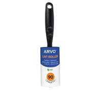 ARVO Rouleau Anti-Peluches pour Poils d'animaux et poussière, Rouleau Anti-Peluches pour vêtements, Meubles et Moquette, Rouleau adhésif Contient 90 Feuilles avec 1 poignée et 1 Rouleau
