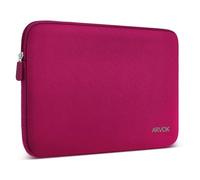 Arvok 13 13,3 14 Pouces Housse pour Ordinateur Portable en Néoprène Pochette Sacoche pour Chromebook Ultrabook Netbook Tablette (Vin Rouge)