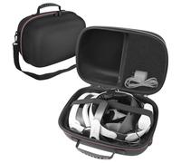 Arvok Étui de Transport pour Meta Quest 3/Quest 2, Grand étui à Doublure Souple pour Kiwi Design/BOBOVR Batterie Bandoulière, Sac de Protection pour Casque VR à Coque Rigide en EVA pour Le Voyage