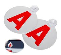 Arvoni 2 Pièces Disque A Jeune Conducteur, Ø 15cm, Disque Jeune Conducteur avec Ventouses Puissante, Résistant aux UV et Réfléchissant la Nuit, pour Les Adolescents