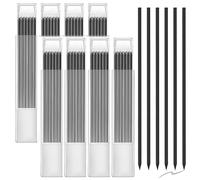 Arvoni 48 Pièces Mine Crayon Chantier, Recharges de Crayons Charpentier, 2.8mm Mines de Crayon Charpentier Solides Remplacement, pour la Menuiserie, la Construction, le Dessin Technique, Noir