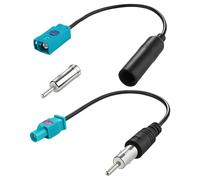 Arvoni Adaptateur Antenne Autoradio Fakra vers DIN ISO avec Connecteur Fakra Femelle vers Prise DIN, Adaptateur D’antenne Autoradio Compatible avec Radio HD et Lecteur CD