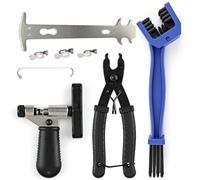 Arvoni Kit D'outils de Chaîne de Vélo, avec Derive Chaine et Jauge de Chaîne, Chain Splitter, Chain Wear Indicator, Brosse à Chaîne, 3 Pairs Bicycle Missing Link, for 8/9/10 Vitesses