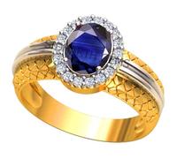 Arwacraft 10,25 Ratti 9,00 carat Lab - Non chauffé non traité Aaa+ de qualité naturelle saphir bleu Neelam Gold Bague réglable pour femme et homme S-B0BX46KMMRNAMZ, petit, pierre précieuse, Small