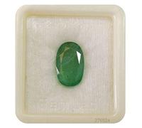 Arwacraft B0DC6Q3BMRNAMZ - Pierre précieuse naturelle de qualité Aaa ++ - Vert - 4,34 carats/5,25 Ratti - Émeraude zambienne certifiée - Pour homme et femme (approuvé par les laboratoires)